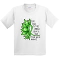 thumbnail image 3 of Inktastic Mental Health Awareness Green Sunflower Ribbon Youth T-Shirt, 3 of 5