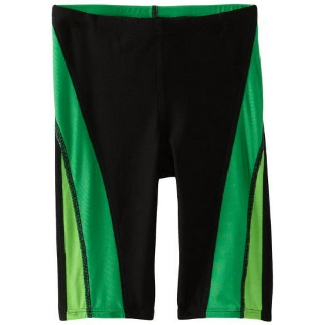 Speedo Big Boys' Endurance+ Youth Launch Splice Jammer Swimsuit, Black