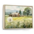 thumbnail image 2 of Designart "Dandelion Landscape At The Farmhouse" Dandelion Floater Framed Wall Art Living Room, 2 of 5