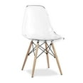 thumbnail image 5 of Modholic Tulip 36" Round Wood Dining Table & Set Of 4 Wood Leg Chairs, Clear, 5 of 6