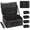 Black leather-Extra Large, variant on Black Large Makeup Case Professional Storage Organizer with Clear Bags and Adjustable Dividers