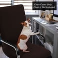 thumbnail image 4 of Silla de Escritorio PiccoCasa Funda Jacquard Rayas Alto Respaldo Universal Giratoria Color café Talla M, 4 of 9