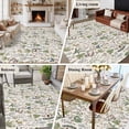 thumbnail image 6 of Herb Flower Texture Area Rugs 5x7 ft Retro Watercolor Country Farmhouse Washable Rug Non Slip Indoor Carpet Absorbent Floor Mat for Living Room Bedroom Dining Room, 6 of 9