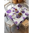 thumbnail image 6 of Purple Polka Dots Table Cloth, Waterproof Tablecloth for Square Tables, Modern Abstract Art Reusable Washable Fabric Table Cover for Restaurant Kitchen Dining Tables 60"x60" Geometric, 6 of 9