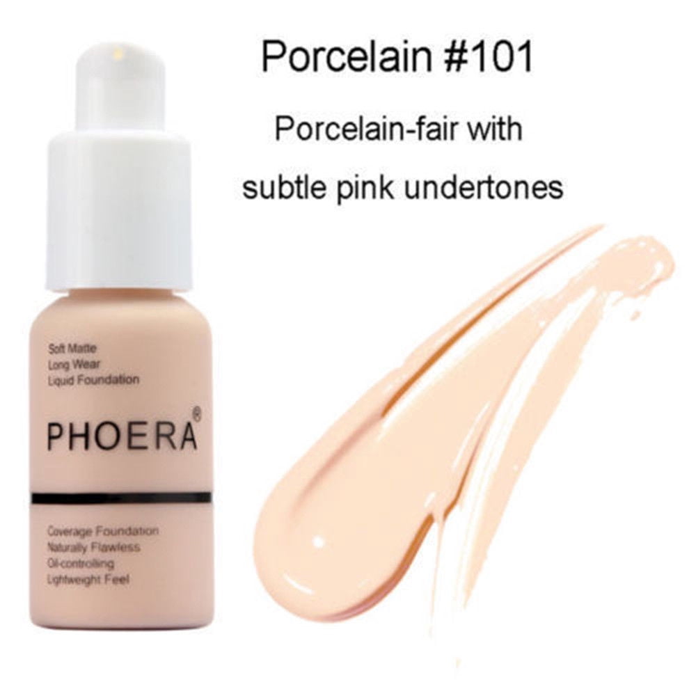 Phoera Foundation Professional Makeup Full Coverage Fast Base Brighten Long Lasting Shade Walmart Com Walmart Com