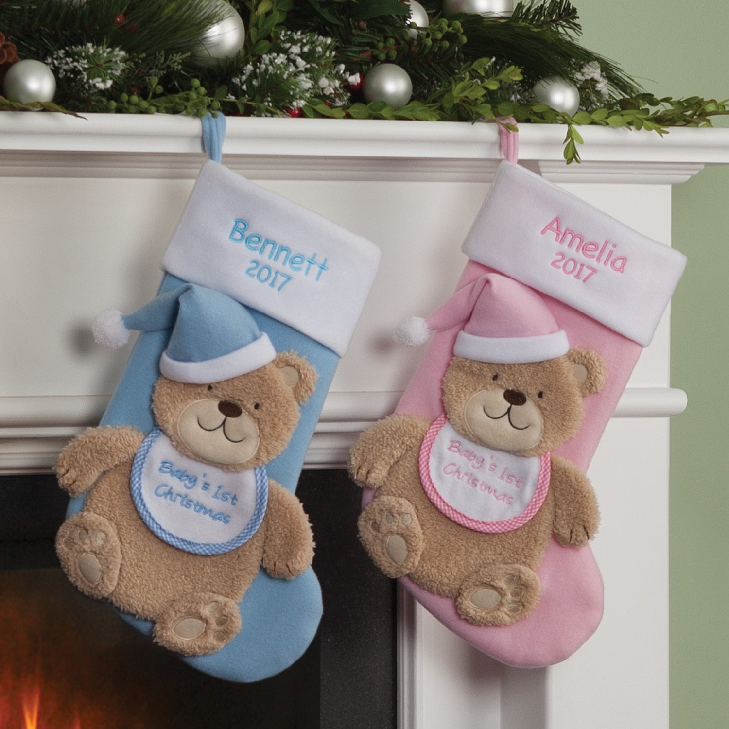 baby boy first christmas stocking