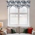 thumbnail image 2 of Gray Garden Tie Up Valance Curtains for Windows, Kitchen Curtains Window Treatments, Retro Mountain Tree Forest Landscape Short Window Shades Valances for Bedroom Bathroom Cafe 54"x18", 2 of 8