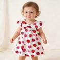 thumbnail image 6 of Gubotare Toddler Dresses Birthday Toddler Baby Girls' Dresses Kid Little Girls Summer Outfit Casual Cartoon Round Neck A-Line Beach Dresses 18 24 Months (Red,18-24 Months), 6 of 8
