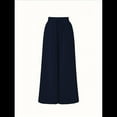 thumbnail image 4 of Pantalones Casuales para Mujer, con Cintura Elástica y Pierna , con Bolsillos. Azul Marino M, 4 of 9
