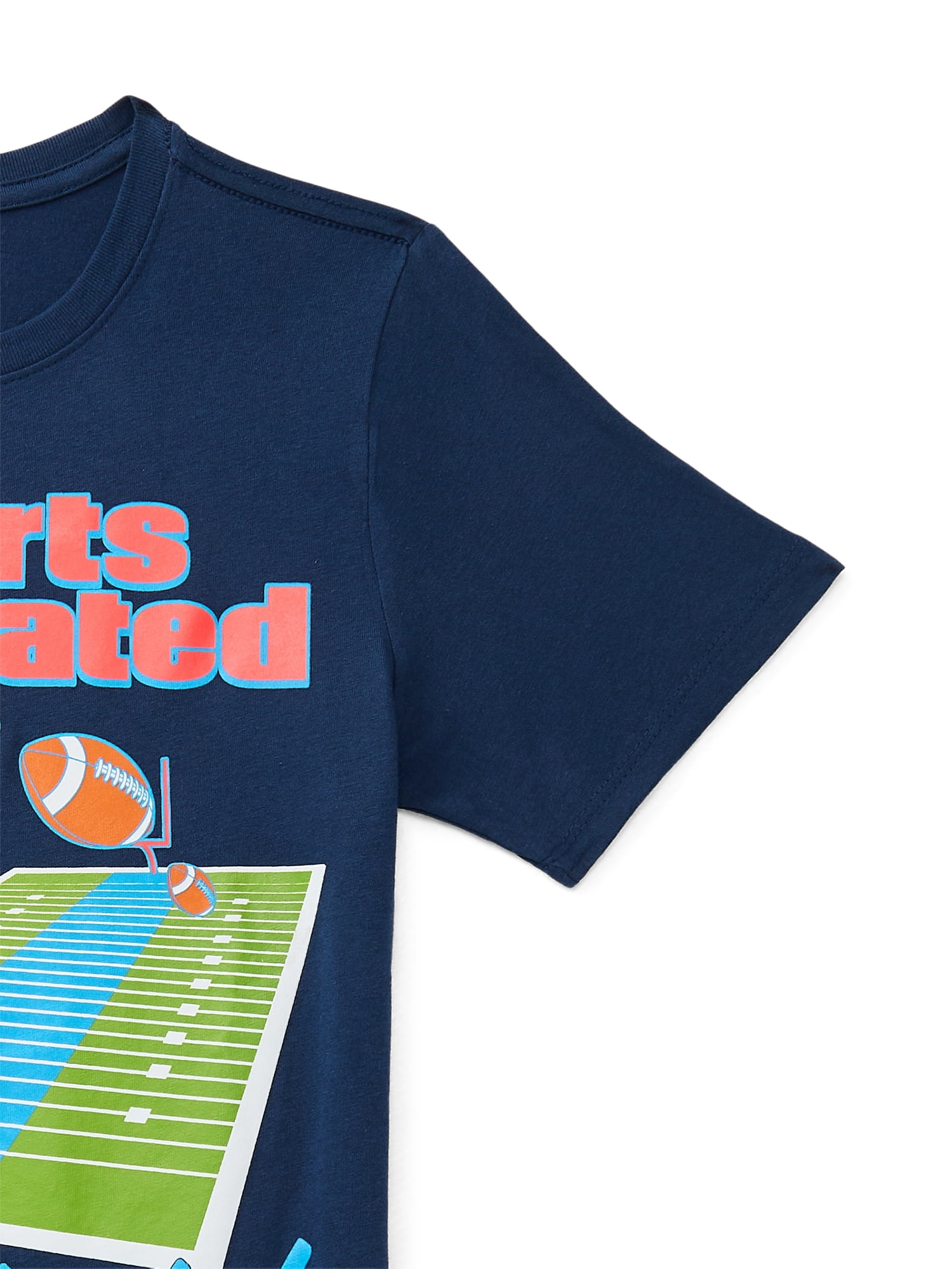 Sports Illustrated Boys' & Big Boys' Graphic Tee with Short Sleeves, Sizes 4-18