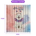 thumbnail image 5 of 4th of July Samoyed Celebrates Independence Day Shower Curtain Siberian Sammy Dog Lover Waterproof Bathroom Bathtub Curtain - 12010, 5 of 5