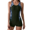 thumbnail image 2 of Ynynloco Athletic One Piece Tummy Control Swimsuits for Women Boyleg Swimwear Racerback Bathing Suits, 2 of 6