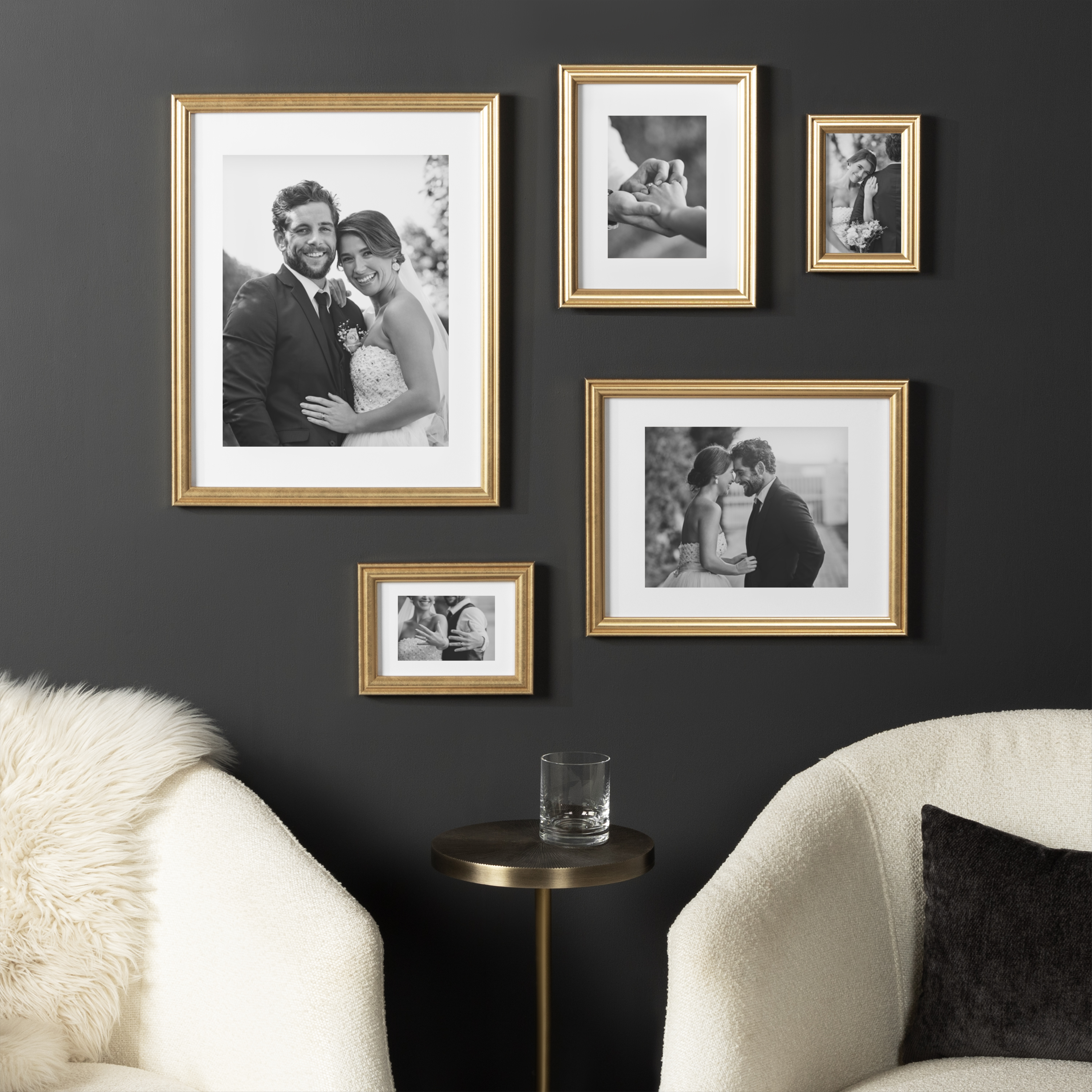 Mainstays Picture Frames 4x6, Set of 2, Gold photo 3