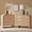 Oak, variant on Vintagearth Nightstand Set of 2, 26.7" Tall Modern Curved Bedside Table, FSC-Certified Wood End Table, 3 Drawer Storage, Oak