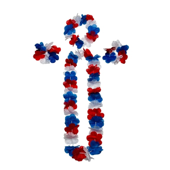 Patriotic Wreaths for Front Door Independence Day Wreath Set 24 Pairs Of Petals Circumference 96 Centimeters Festival Dance Adult Party Wreath