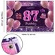 thumbnail image 2 of Decoraciones de 87 cumpleaños para niñas IMISI Pancarta de Feliz Cumpleaños Decoraciones Rosas para una Fiesta de cumpleaños Telón de Fondo para Mujeres, 2 of 5