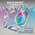 thumbnail image 2 of Brookstone 4 in 1 Silent Disco Headphones, Multi Color LED Lights, Bluetooth 5.0, Up to 10 Hours of Playtime, 4 Pack, 2 of 6
