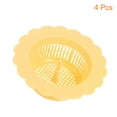 thumbnail image 3 of Uxcell Sink Drain Strainer, Plastic Kitchen Sink Filter Hair Drain Catchers, Yellow 4Pack, 3 of 6