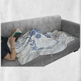 thumbnail image 6 of Saying Soft Flannel Fleece Blanket, Animal Lovers Concept Your Paw Print is in My Heart Message with Paw Print, Cozy Plush for Indoor and Outdoor Use, 60" x 80", Ceil Blue and White, by Ambesonne, 6 of 6
