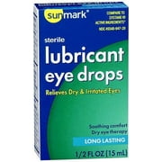 Sunmark Long Lasting Sterile Lubricant Eye Drops, 0.5 Fl. Oz.