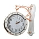 thumbnail image 2 of Reloj de pared de doble cara, regalo para cocina, silencioso, estilo rústico, colgante Blanco, 2 of 9