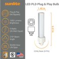 thumbnail image 2 of Sunlite 9w LED PLD G24q Base Ballast Dependant 4000K Bulb - Cool White, 2 of 7