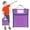 Purple, variant on Clearance Under $2.04! 1PC Handheld Document Organizer Bag, Portable File Storage Tote with Handle, Cloth, for Travel & Office, (31.5*26.5cm, Light Green)