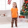 thumbnail image 6 of Odeerbi Matching Family Halloween Pajamas Sets Halloween Printed Family Outfits Sets 2024 Casual Short Sleeve Top with Bottom Home Wear Loungewear Sleepwear Jammies for Kids, 6 of 8