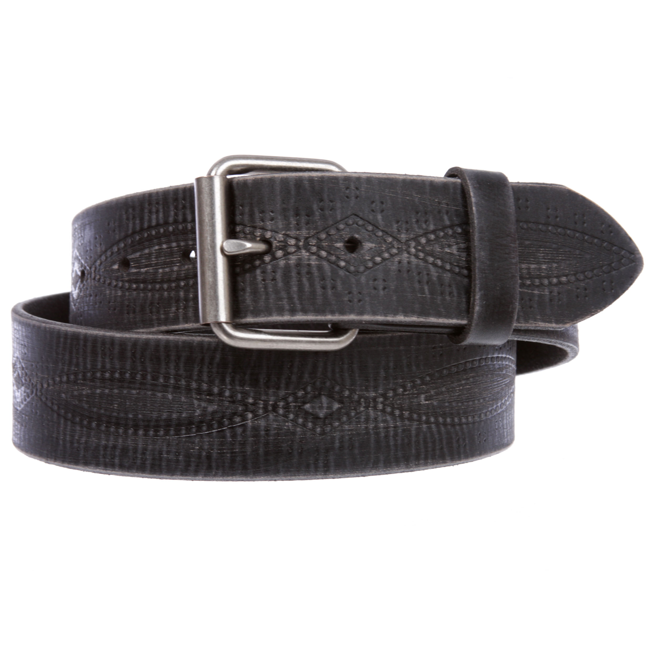 Men's Leather Belt Adjustable Vintage Genuine Leather Casual Belt 1-3/8" Wide 