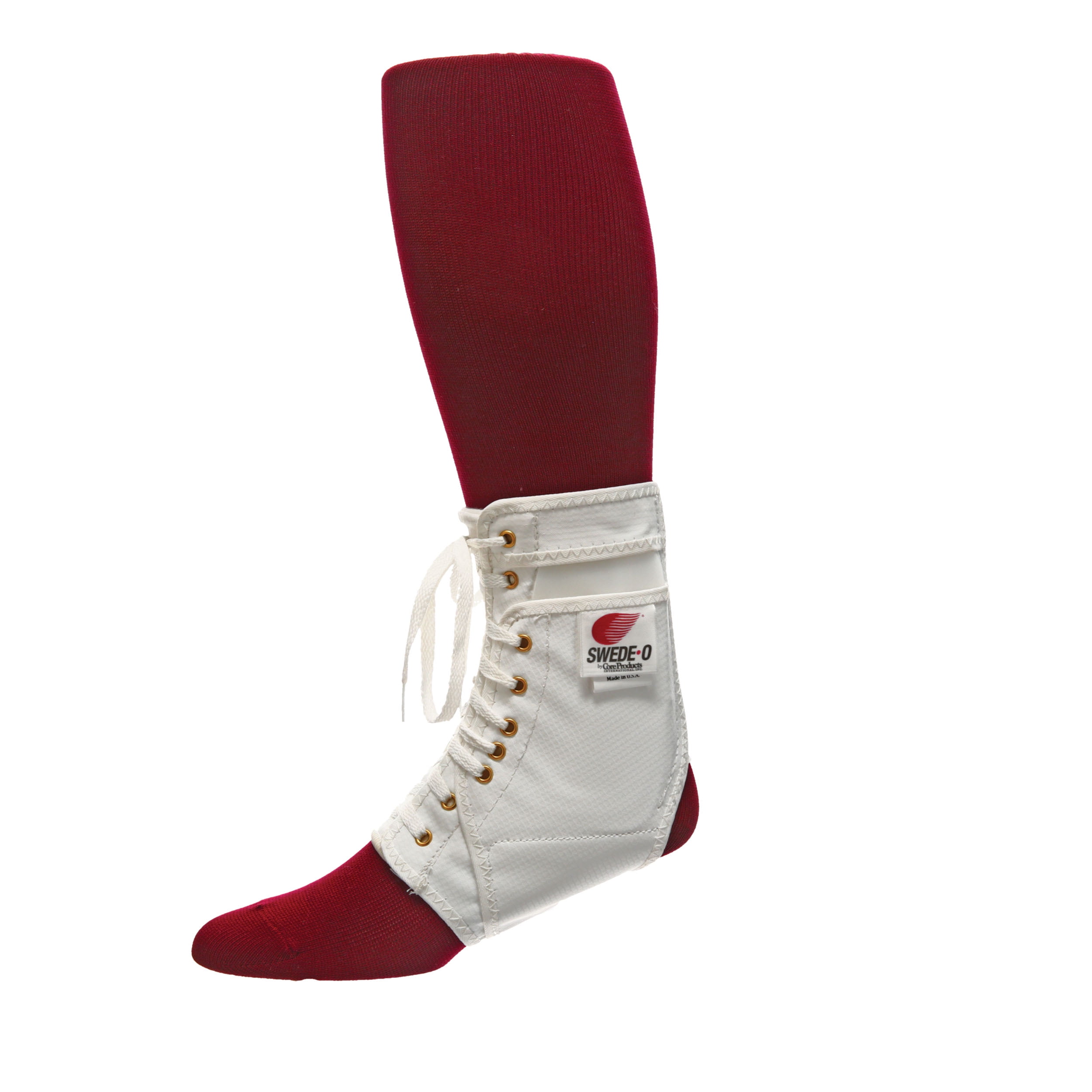 SwedeO Ankle Lok Reinforced Ankle Brace for Sports White, XLarge