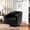 Black, variant on Swivel Chair in Living Space | Comfortable Rotating Option | Polyester Fabric, Foam Filler | Contemporary Style