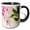 Black/White, variant on 3drose, Light and Dark Pink Laelia Orchids, 11oz Magic Transforming Mug