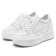 thumbnail image 3 of CMR CHAMARIPA Elevator Shoes For Women - Cowhide Leather White Height Increasing Shoes 3.15 Inches / 8CM, 3 of 6