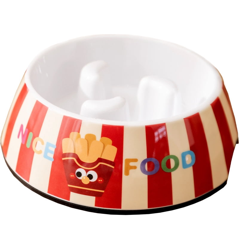 Slow Feeder Dog Bowl Anti Gulping Slow Feed Dog Food Bowl Pet Feeding Bowl Non Slip Dog Dish for Small Medium Dogs