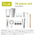 thumbnail image 6 of True 14-Piece Barware Set with Wooden Stand, Home Bar Tools Bartender Gifts, 6 of 8
