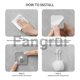 thumbnail image 5 of For Heavy Duty Adhesive Hooks Squareslash Hook Gold, 5 of 5