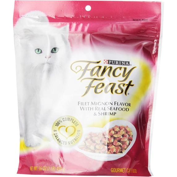 Purina Fancy Feast Filet Mignon With Real Seafood & Shrimp Cat Food 16 Ounce (Pack of 12)