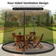thumbnail image 5 of Compensación Mosquitera para sombrilla de patio al aire libre, mosquitera para porche de patio, mosquitera de tubería de agua para sombrillas de 7 a 11 pies, mosquitera para sombrilla de patio apta pa, 5 of 8