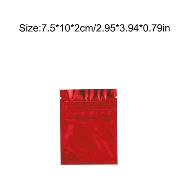mmirethe 100 Pcs Sacs en Aluminium Conteneurs Cosmétiques Étanches Sacs d'Emballage Rouge 10x15cm Rouge 7.5x10cm