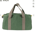 thumbnail image 2 of 10 Inch Wide Mouth Tool Bag, Heavy Duty Canvas Tool Storage Bag, Large Capacity Handbag, Portable Multi-Function Tool OrBag for Storing Wrench, Screwdrivers, Plier, Nails Tools, 1Pc(Green,10.6x7.1"), 2 of 5