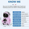 thumbnail image 4 of Estbridge Robot Rc de Poche Dialogue Interactif Reconnaissance Vocale Enregistrement Chant Dansant Racontant une Histoire Mini Robot Rc Jouets Cadeau Ornements de Noël Décoration Maison Liquidation de Noël, 4 of 5