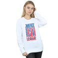 thumbnail image 2 of DC Comics Womens Justice League Movie Team Flag Sweatshirt, 2 of 5