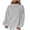 Gray, variant on ABATAB Womens Oversized Sweatshirts Turtleneck Long Sleeve Casual Solid Color Tops Comfy Fall Fashion Outfits Winter Clothes
