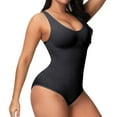 thumbnail image 5 of SWSMCLT Women's Full Body Shaper Shapewear Bodysuit Slim Thigh Slimmer Seamless Pad Padded Tummy Control Waist Trainer Tops Firm Compression Garment Black Medium, 5 of 5