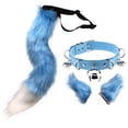 thumbnail image 4 of Clips para el pelo, cola de Cocker, elemento Animal, piel sintética ajustable, Collar de orejas de cola de lobo sólido para Cosplay, 4 of 5
