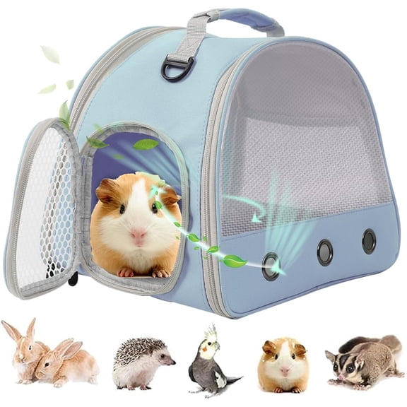 Guinea Pig Carrier Backpack, Clear Bubble Window Backpack for Guinea Pig, Bunny Rat Bird (Upgraded Mesh)