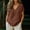 Brown, variant on LIZUOJUN Linen Shirts For Women V-Neck Short Sleeve Blouse Breathable Lightweight Casual Loose Fit Solid Crinkled Gauze Top Summer Beach Bohemian,Blue,L