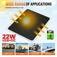 thumbnail image 2 of 22W Solar Panel 12V Trickle Charger Battery Charger Kit Maintainer Boat Rv Car, 2 of 6