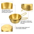 thumbnail image 3 of Uxcell 2 Pack Korean Traditional Wine Bowls, 5.12" Stainless Steel Rice Wine Cup, Gold, 3 of 5