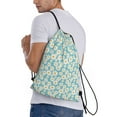 thumbnail image 4 of Yiaed Daisy Floral A Print Drawstring Bags Drawstring Backpack Bulk String Back Pack Gym Sport Bag-Medium, 4 of 5